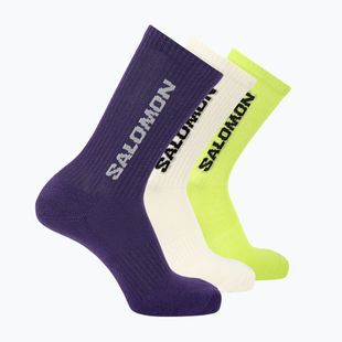 Socks Salomon Everyday Crew 3 pairs vanilla ice/acid lime/deep blue