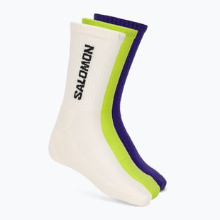 Socks Salomon Everyday Crew 3 pairs vanilla ice/acid lime/deep blue