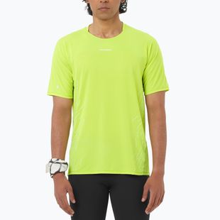 Men's running top Salomon Sense Aero SS Tee GFX acid lime