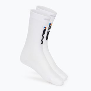 Socks Salomon Pulse Race Flag Crew white