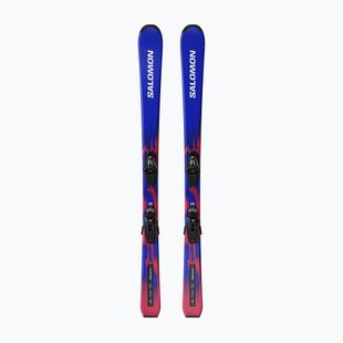 Kids’ downhill skis with bindings Salomon Equipe Jr M + C5 GW race blue/equipe red