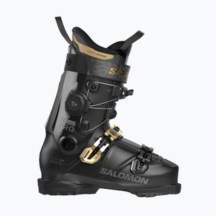 Women's ski boots Salomon S/Pro Alpha C Boa 95 W black/gold met./dark grey met
