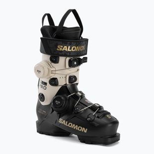 Women's ski boots Salomon S/PRO Supra Dual Boa 105 W black/ birch/gold met