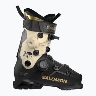 Women's ski boots Salomon S/PRO Supra Dual Boa 105 W black/ birch/gold met
