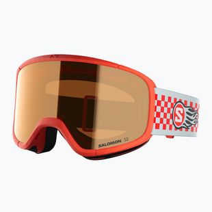 Children's ski goggles Salomon Rio S2 cherry tomato/flash tonic orange