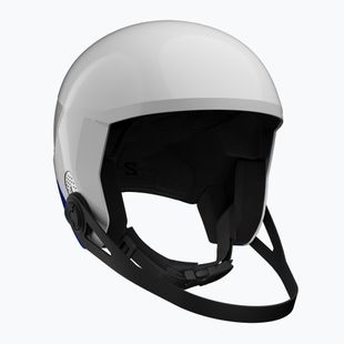 Children's ski helmet Salomon Equipe Fis + Chinguard Jr white/race blue