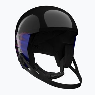 Children's ski helmet Salomon Equipe Fis + Chinguard Jr black/flames
