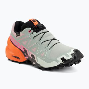 Women's running shoes Salomon Speedcross 6 GTX Icon black/green milieu