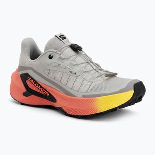 Women's running shoes Salomon Genesis 2 gray violet/safety yellow