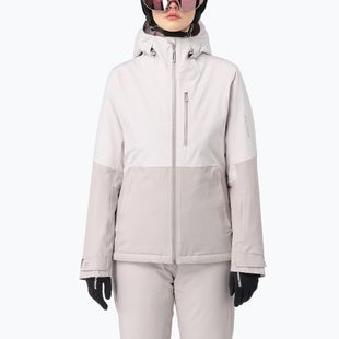 Women's ski jacket Salomon Highland white sand/silver cloud