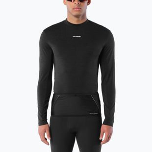 Men's running longsleeve Salomon Sense Merino Tee LS deep black
