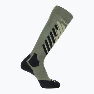 Ski socks Salomon S/Access deep lichen green/lime cream/black