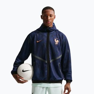 Men's football jacket Nike FFF Dri-FIT Soccer Anthem blackened blue/metallic copper