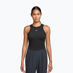Women's T-shirt Nike One Fitted Dri-Fit Cropped Tank thunder black/white