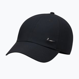 Baseball cap Nike Dri-Fit Club Unstructured Metal Swoosh 2026 black/metallic silver