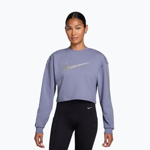 Women's training sweatshirt Nike Pro Dri-Fit Crew Neck iron purple/metallic silver/white