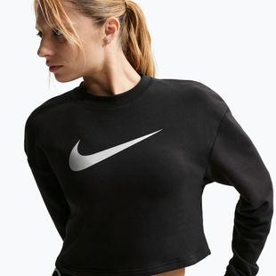 Women's training sweatshirt Nike Pro Dri-Fit Crew Neck black/metallic silver/white
