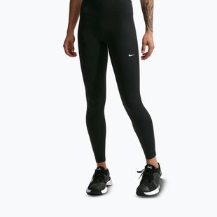 Women's leggings Nike One Seamless Front High-Waisted black/white