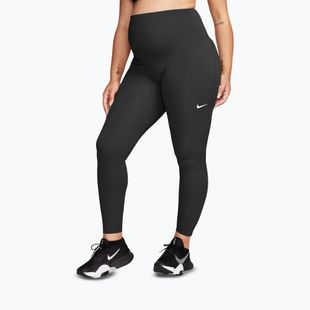 Women's training leggings Nike One Maternity High-Waisted 7/8 black/white