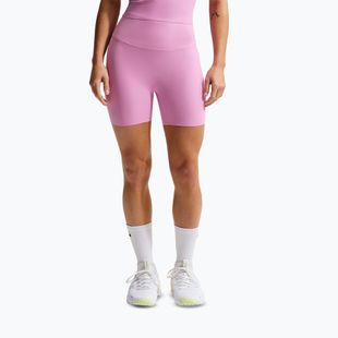 Women's shorts Nike Zenvy High Waisted Biker 5" light magenta/white