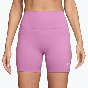 Women's shorts Nike One High-Waisted Biker 5" loght magenta/white