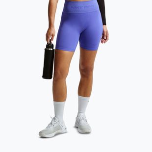 Women's shorts Nike Pro Seamless High-Waisted Biker 5" sapphire