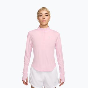 Women's running long sleeve Nike Tempo Swoosh Run Dri-Fit 1/4-Zip pink foam/white