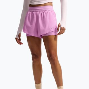 Women's running shorts Nike Swift Mid-Rise 2in1 light magenta/light magenta