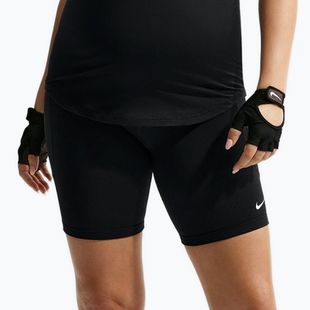 Women's shorts Nike One Maternity High-Waisted 8" black/white