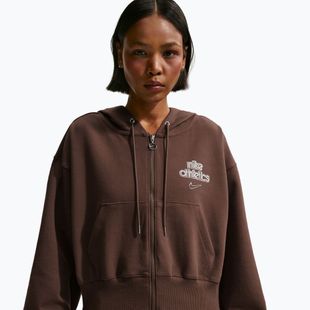 Women's sweatshirt Nike Phoenix Full-Zip Hoodie light chocolate