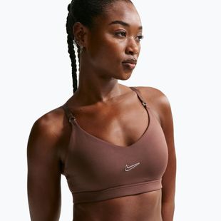 Training bra Nike Indy Padded Gloss light chocolate