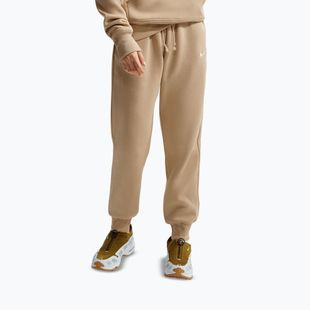Women's trousers Nike Sportswear Phoenix Fleece Mid-Rise linen/sail