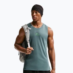 Men's training T-shirt Nike Pro Training Dri-Fit mineral slate/green strike