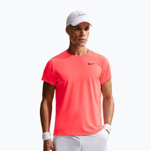 Men's tennis T-shirt Nike Court Dri-Fit Victory hot lava/black
