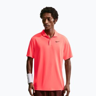 Men's tennis T-shirt Nike Court Dri-Fit Polo Solid hot lava/black