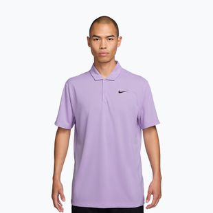 Men's tennis T-shirt Nike Court Dri-Fit Polo Solid violet mist/black