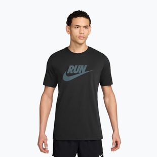 Men's running T-shirt Nike Dri-Fit Running black/mineral slate