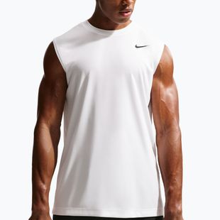 Men's training shirt Nike Dri-FIT Sleeveless Training Top white/black