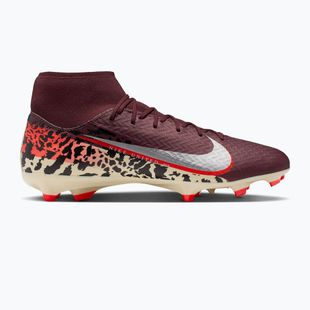 Men's football boots Nike United Mercurial Superfly 10 Academy MG burgundy crush/metallic silver
