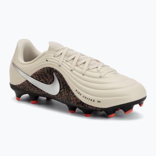 Children's football boots Nike United Jr. Tiempo Maestro Academy MG fossil/burgundy crush/metallic silver