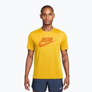 Men's running T-shirt Nike Miler Dri-Fit UV laser orange/total orange
