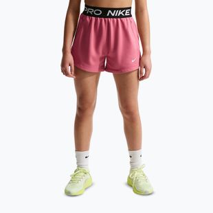 Nike Pro Fleece children's shorts Dri-Fit peony/peony/black/white