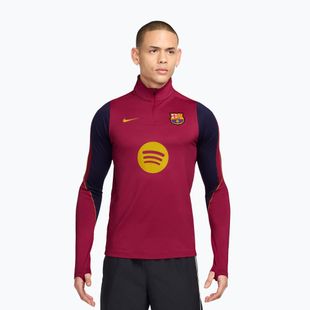 Men's football sweatshirt Nike FC Barcelona Strike Soccer Drill Top noble red/mineral yellow/mineral yellow