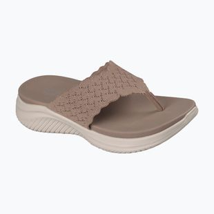 Women's slides SKECHERS Ultra Flex 3.0 Rhythm Waves brown