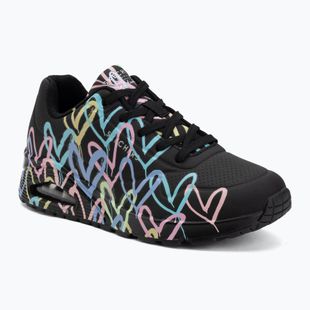 Women's shoes SKECHERS JGoldcrown Uno Spread The Love black