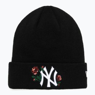 Women's winter hat New Era Sequin Rose Beanie New Yor Yankees black