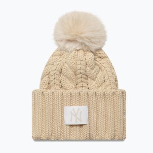 Women's winter hat New Era Cable Wide New York Yankees stone