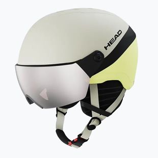Children's ski helmet HEAD Yuki Visor Jr lime swirl/silver/red