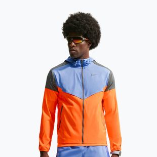 Men's running jacket Nike Impossibly Light Windrunner total orange/royal pulse/smoke grey