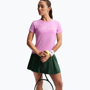 Women's tennis T-shirt Nike Court Heritage light magenta/pink foam